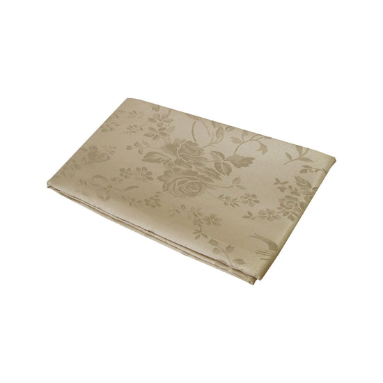 Jacquard Table Cloth Roses Latte 135 x 180cm Rectangle
