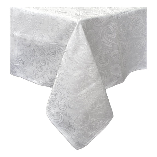 Salonika Blossom Tablecloth White 180cm Round