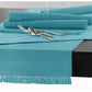 Hoydu Cotton Ribbed Table Runner 45cm x 150cm - AQUA