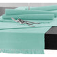 Hoydu Cotton Ribbed Table Runner 45cm x 150cm - LIGHT TURQUOISE