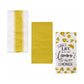Home Oasis Set of 3 Printed Cotton Rich Tea Towels 50 x 70 cm Lemons Yellow