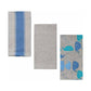 Home Oasis Set of 3 Printed Cotton Rich Tea Towels 50 x 70 cm Whale Grey