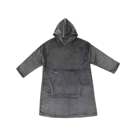 Accessorize Grey Super Soft Hooded Blanket Extra Large