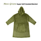 Accessorize Moss Green Super Soft Hooded Blanket Extra Large