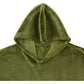 Accessorize Moss Green Super Soft Hooded Blanket Extra Large