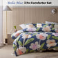 Accessorize Bella Blue Floral 3 Piece Comforter Set Double