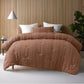 Accessorize Seersucker Tobacco 3 Piece Comforter Set King