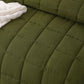 Vintage Design Homewares Olive French Linen Coverlet Set Queen