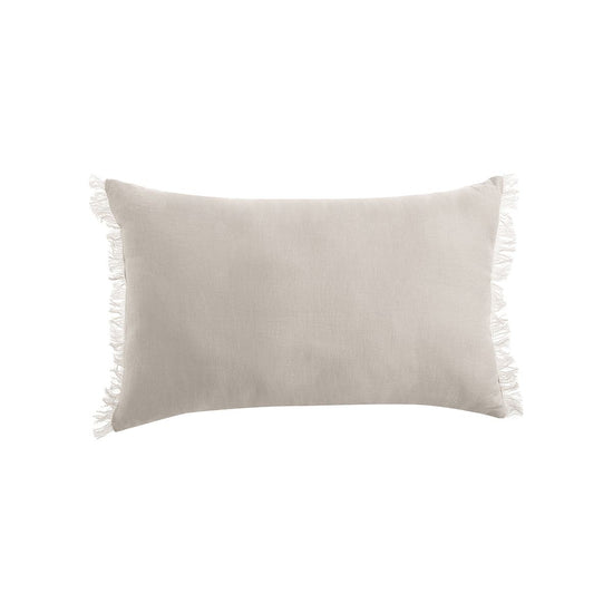 Vintage Design Homewares Natural French Linen Filled Cushion Oblong - 35cm x 55cm