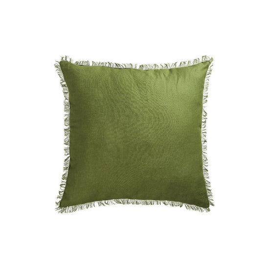 Vintage Design Homewares Olive French Linen Filled Cushion Square - 55cm x 55cm