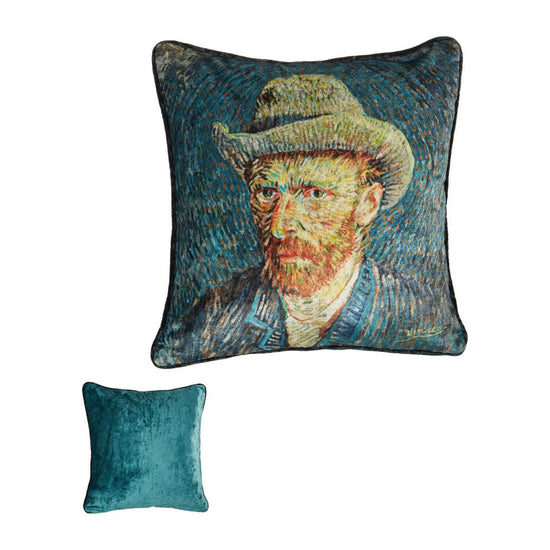 Bedding House Van Gogh Filled Square Cushion Blue