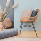 KAAT Amsterdam Softy Stripe Blue Grey Oblong Neckroll Filled Cushion 22cm x 70cm