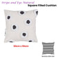 VTWonen Stripe and Eye Natural Square Filled Cushion 50cm x 50cm