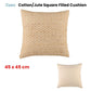 Accessorize Tami Cotton/Jute Square Filled Cushion 45cm x 45cm