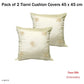 Accessorize Set of 2 Tiarni Embroidery Faux Silk Square Cushion Covers