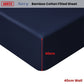 Accessorize 400TC Navy Bamboo Cotton Fitted Sheet 40cm Wall King