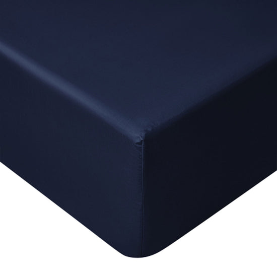 Accessorize Navy Bamboo Cotton Mega Fitted Sheet 50cm Wall King