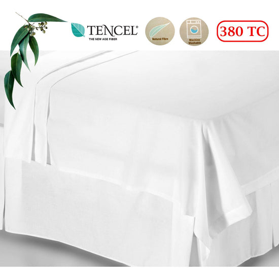 Accessorize 380TC Tencel White Flat Sheet King