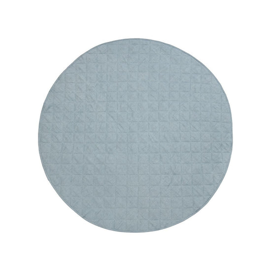 Little Gem Round Linen Cotton Baby Play Mat Capri 130cm Diameter