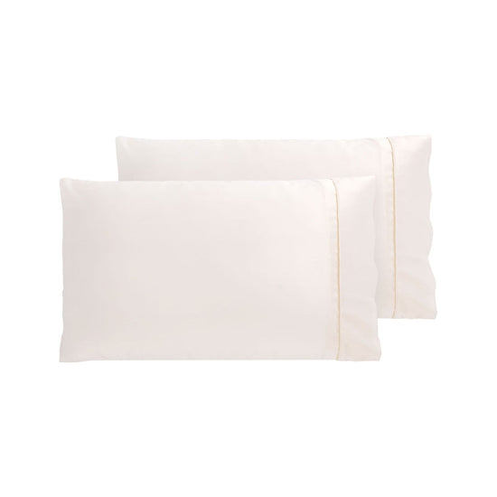 Accessorize 300TC Deluxe Essentials Satin Standard Pillowcases Cream