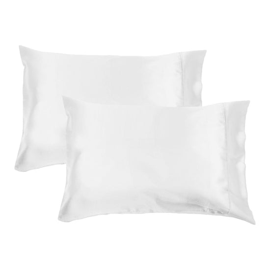 Accessorize 300TC Deluxe Essentials Satin Standard Pillowcases White