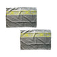 Pair of Microfiber Polyester Ali Neon Grey/Green Standard Pillowcases by Home Innovations