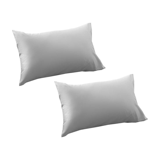 Accessorize Grey 400TC Bamboo Cotton Pair of Standard Pillowcases 48 x 73 + 15cm