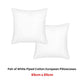 Accessorize Pair of White Piped Hotel Deluxe Cotton European Pillowcases