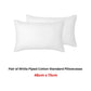 Accessorize Pair of White Piped Hotel Deluxe Cotton Standard Pillowcases
