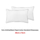 Accessorize Pair of White/Black Piped Hotel Deluxe Cotton Standard Pillowcases