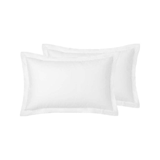 Accessorize Pair of White Tailored Hotel Deluxe Cotton Standard Pillowcases