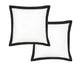 Accessorize Pair of White/Black Tailored Hotel Deluxe Cotton European Pillowcases