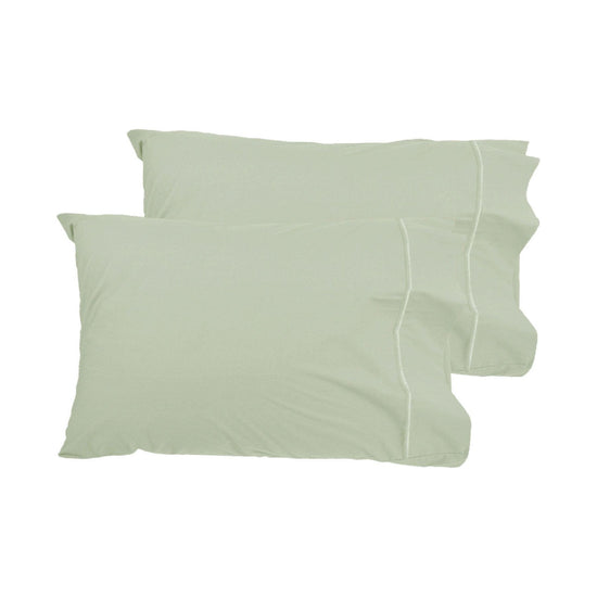 Grand Aterlier Pair of Queen Sized Pillowcases - Fennel