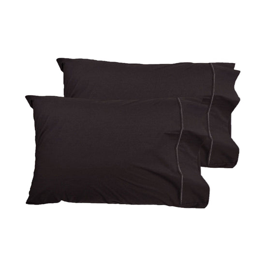 Grand Aterlier Pair of Queen Sized Pillowcases - Walnut