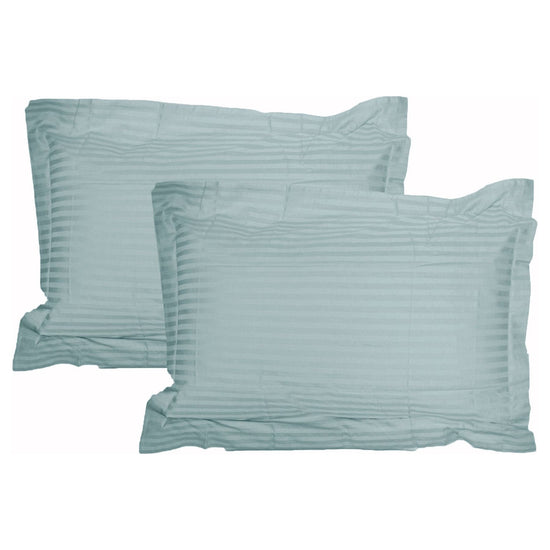 Accessorize 325TC Pair of Stripe Jumbo / Queen Pillowcases Blue