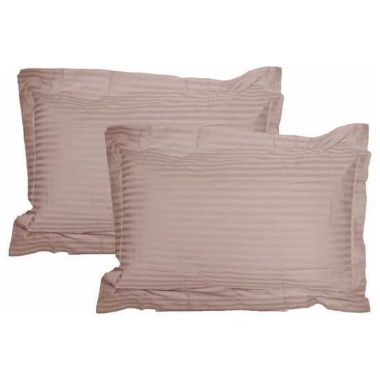 Accessorize 325TC Pair of Stripe Jumbo / Queen Pillowcases Blush