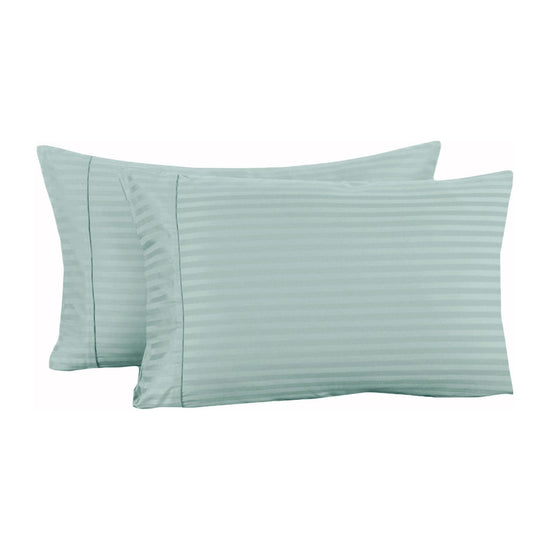 Accessorize 325TC Pair of Cuffed Standard Pillowcases Blue