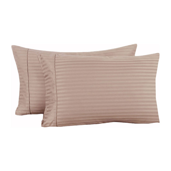 Accessorize 325TC Pair of Cuffed Standard Pillowcases Blush