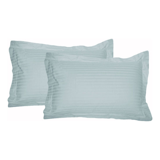 Accessorize 325TC Pair of Tailored Standard Pillowcases Blue