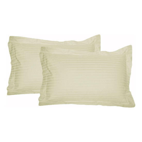 Accessorize 325TC Pair of Tailored Standard Pillowcases Ecru