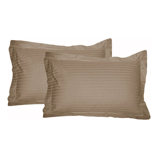 Accessorize 325TC Pair of Tailored Standard Pillowcases Mocha