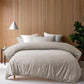 Accessorize Stone 400TC Stone Bamboo Cotton Double Stitched Quilt Cover Set Super King