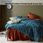 Accessorize Lisa Teal Washed Cotton Printed Quilt Cover Set King