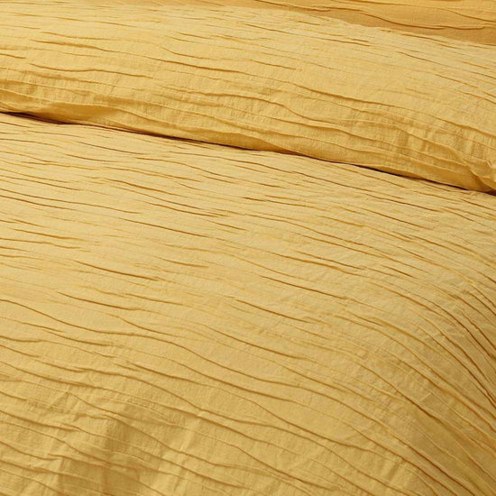 Vintage Design Homewares Malvern Ochre Cotton Quilt Cover Set Double