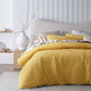 Vintage Design Homewares Malvern Ochre Cotton Quilt Cover Set Single