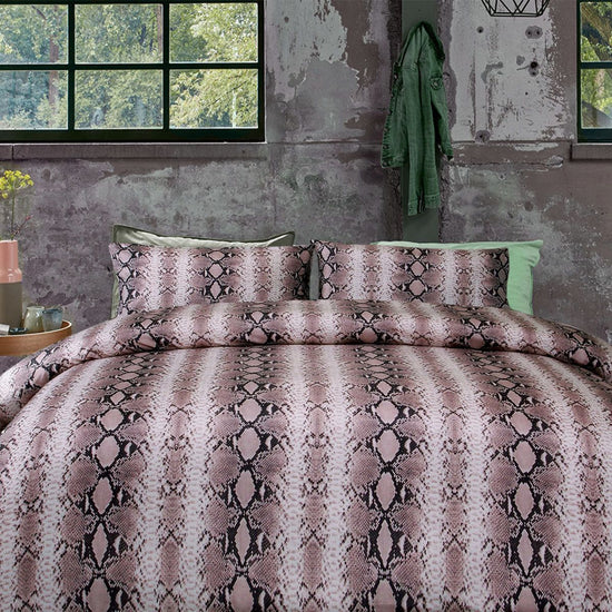 Big Sleep Snake Skin Pink Quilt Cover Set Single