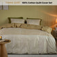 Bedding House Sanna Gold 100% Cotton Percale Quilt Cover Set Queen