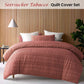 Accessorize Seersucker Tobacco Polyester Quilt Cover Set King