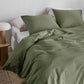 Bedding House Summer Green Seersucker Cotton Quilt Cover Set Queen