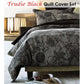 Accessorize Trudie Black Jacquard Quilt Cover Set Single